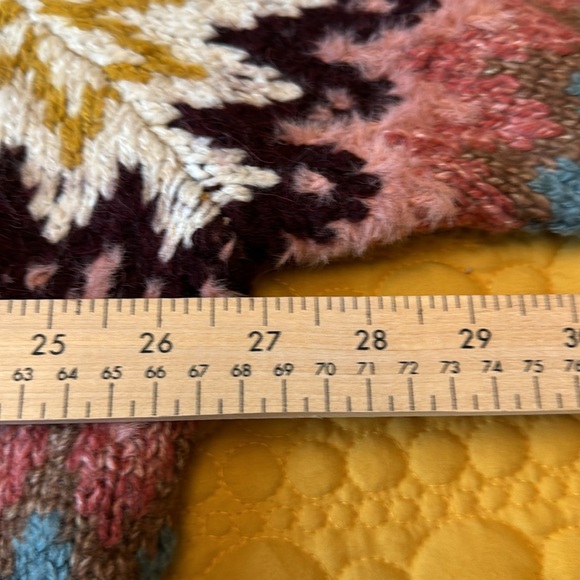 Loft Plus Women's Beige Zigzag Patterned Cowl Neck Sweater Size 24/26 - Picture 5 of 7